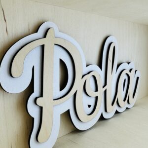 Alternative view of Imię ze sklejki w białej chmurce