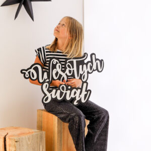 Alternative view of Napis Wesołych Świąt cz/b